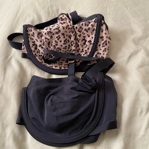 CUUP Leopard Print and Black Bras